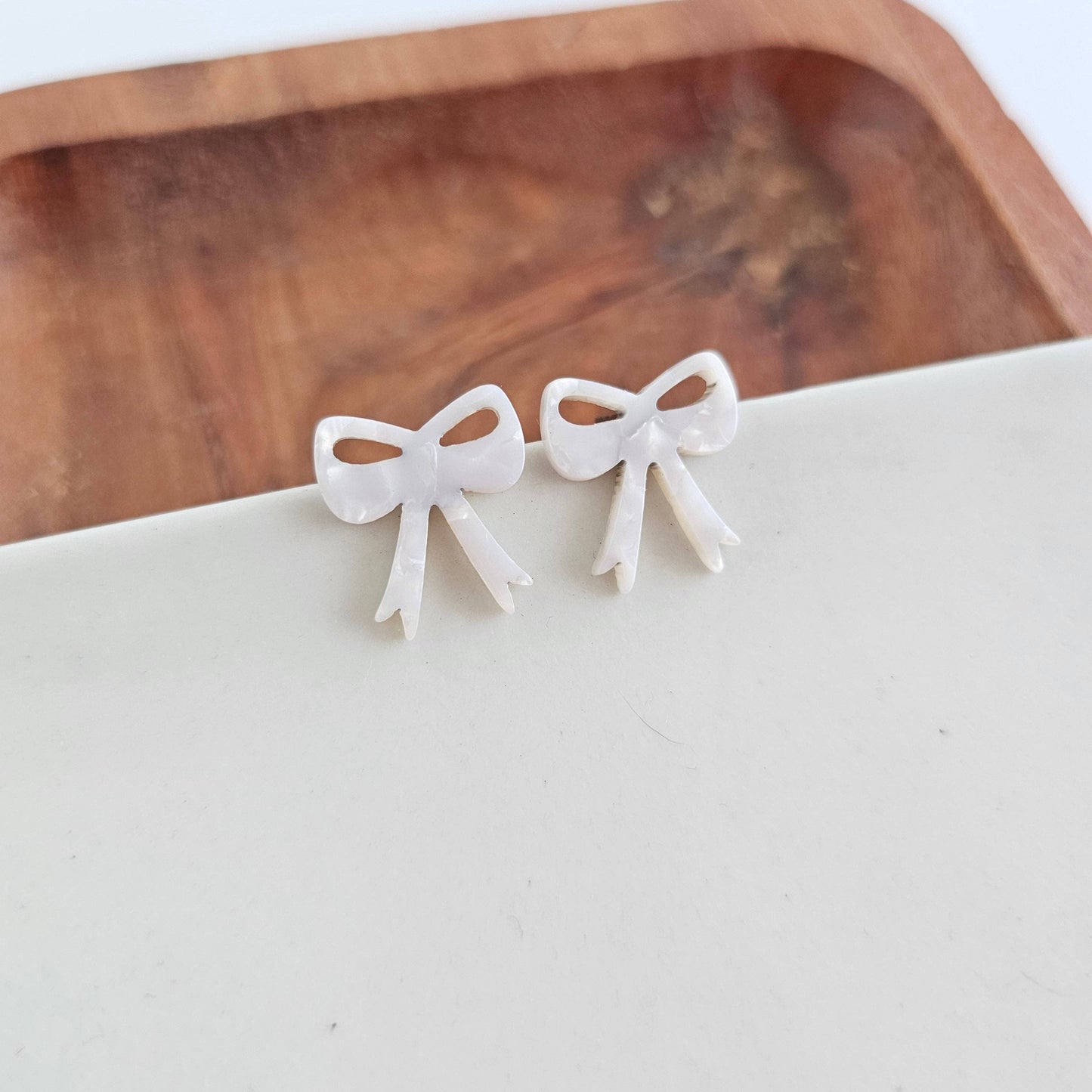 Bow Studs - White