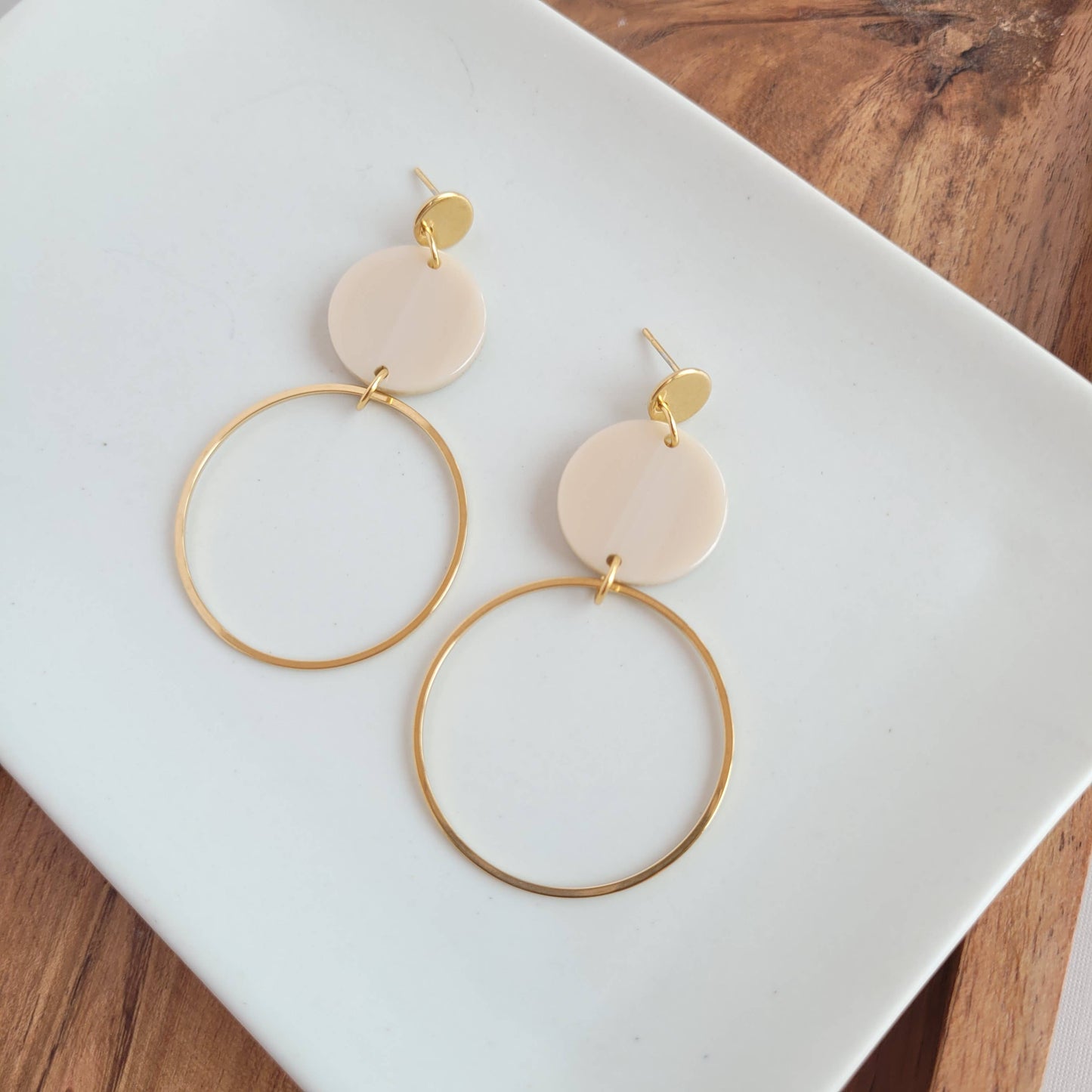 Sadie Earrings - Linen - FINAL SALE