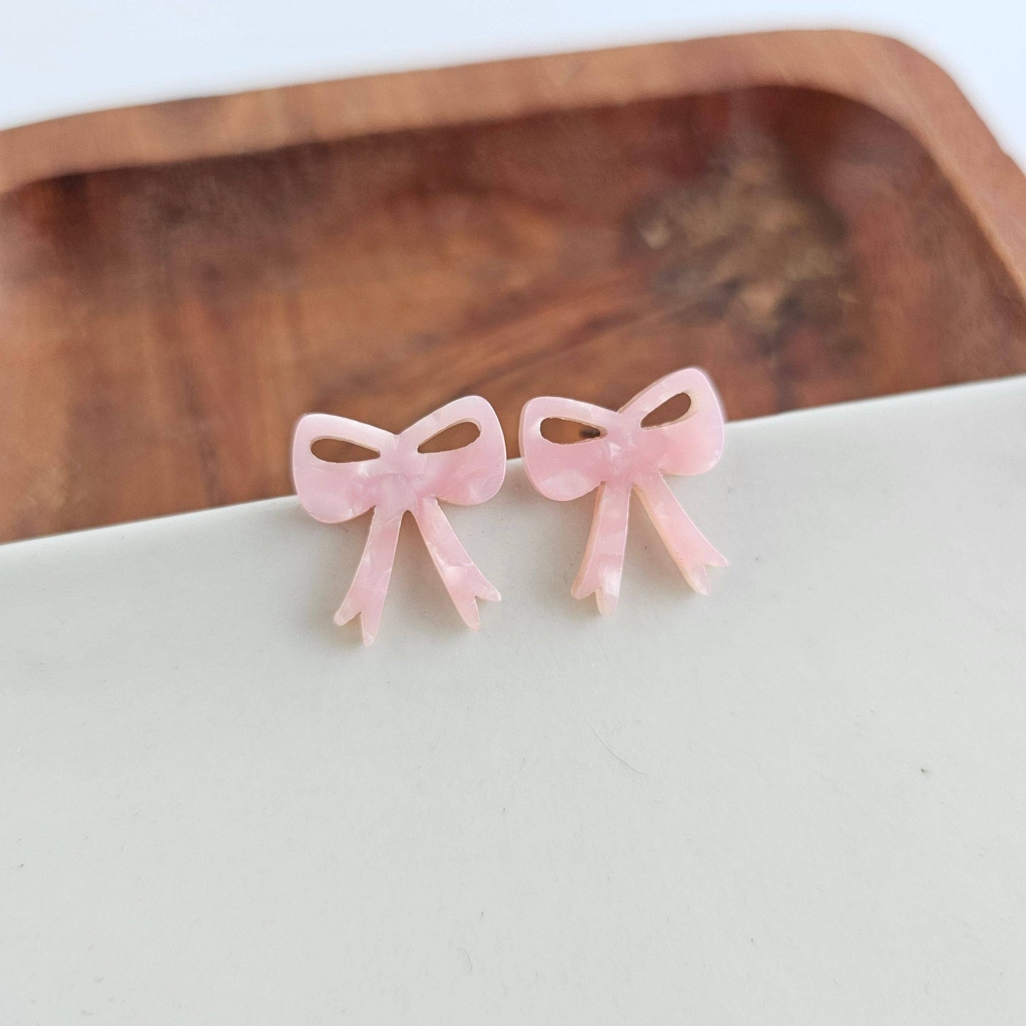 Bow Studs - Pink