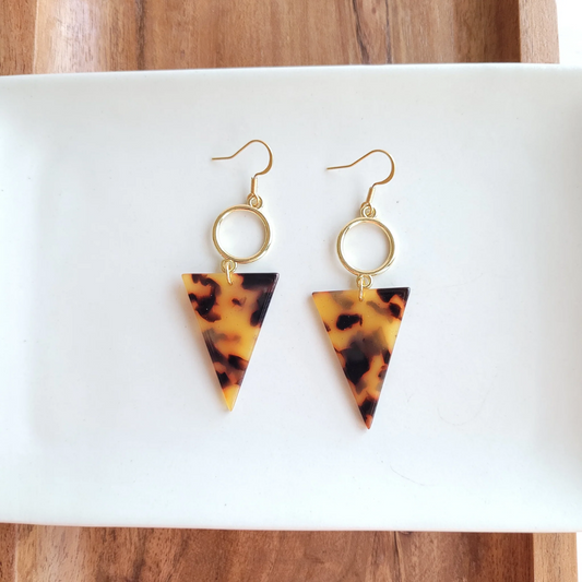 Olivia Earrings - Tortoise