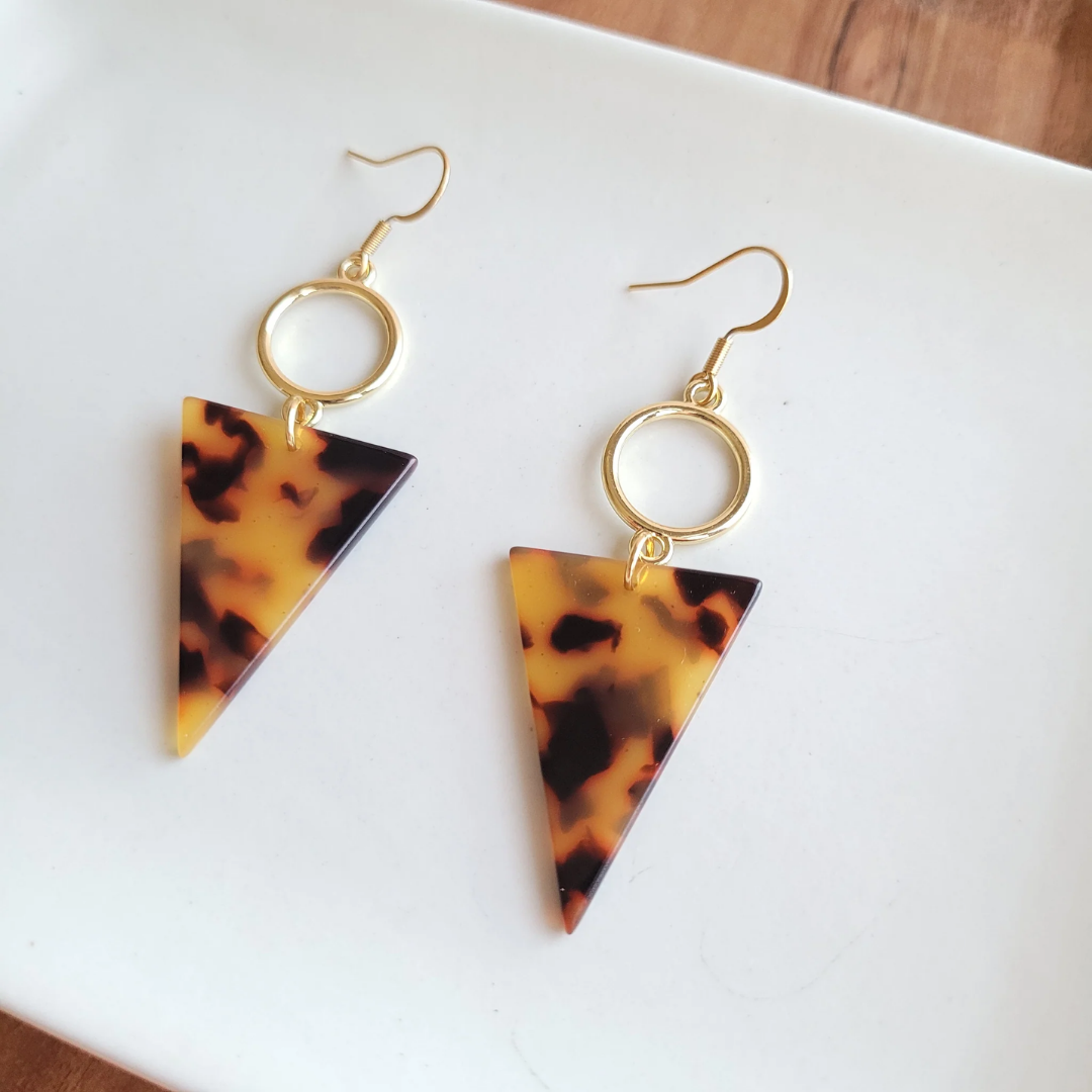 Olivia Earrings - Tortoise