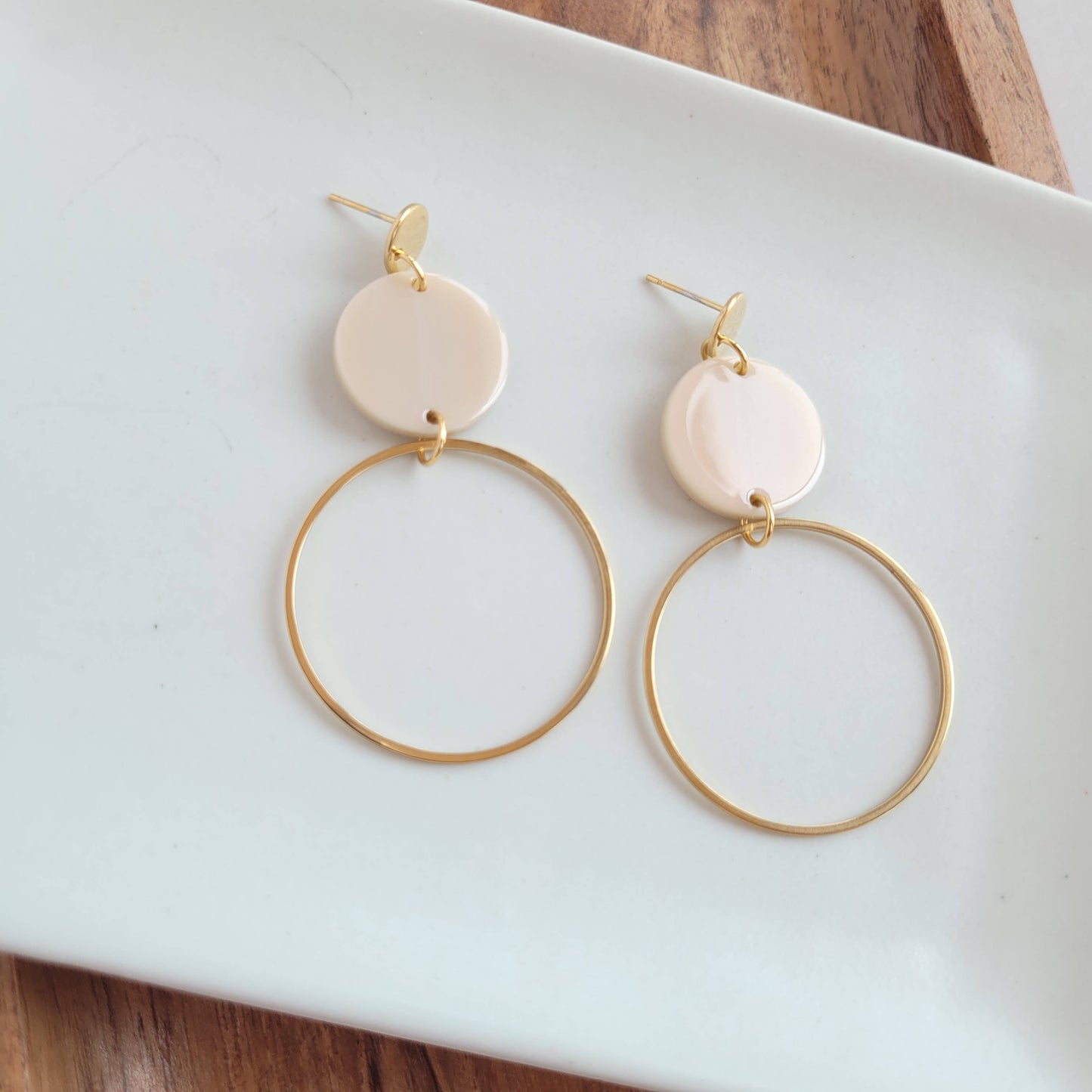 Sadie Earrings - Linen - FINAL SALE