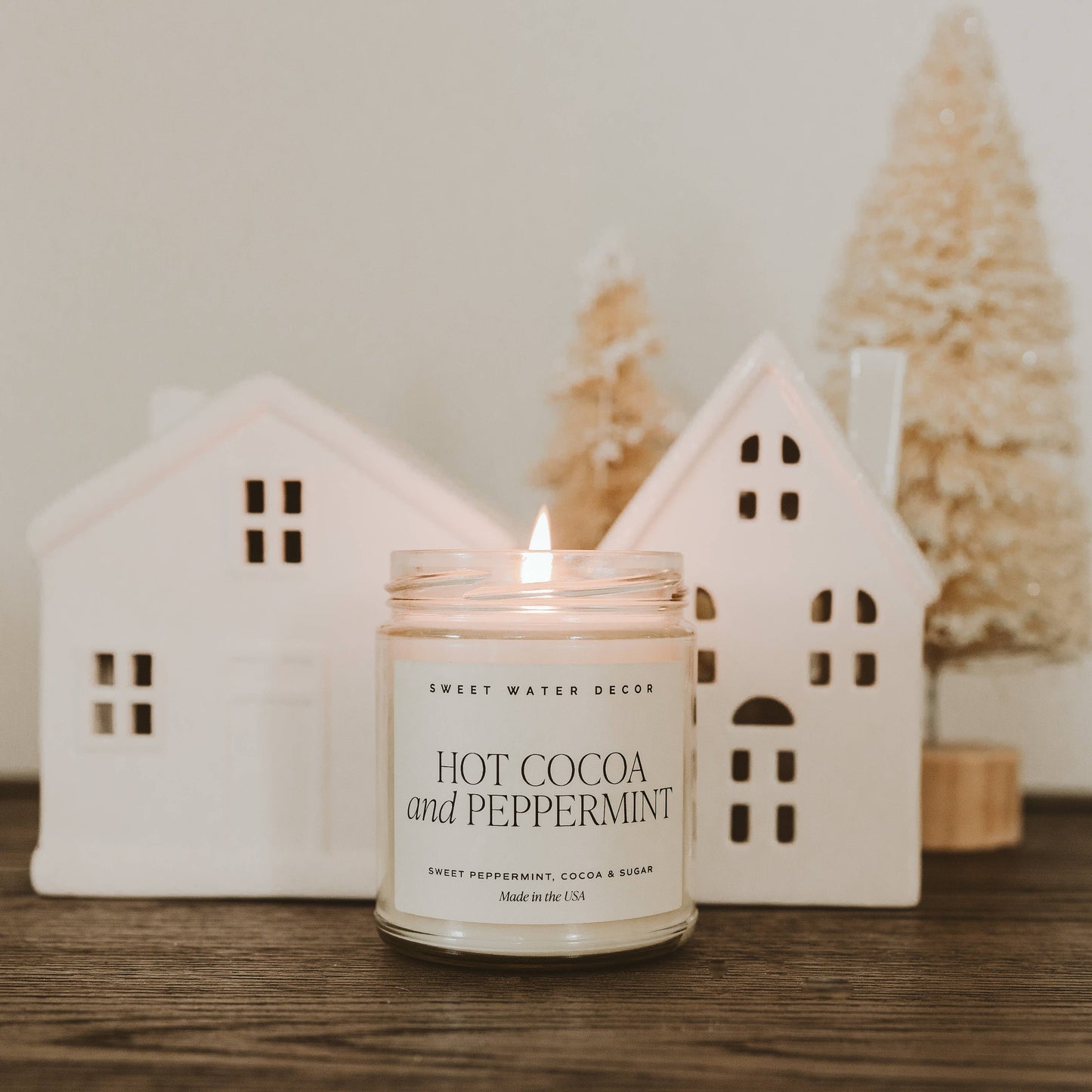 Hot Cocoa and Peppermint 9 oz Candle - FINAL SALE