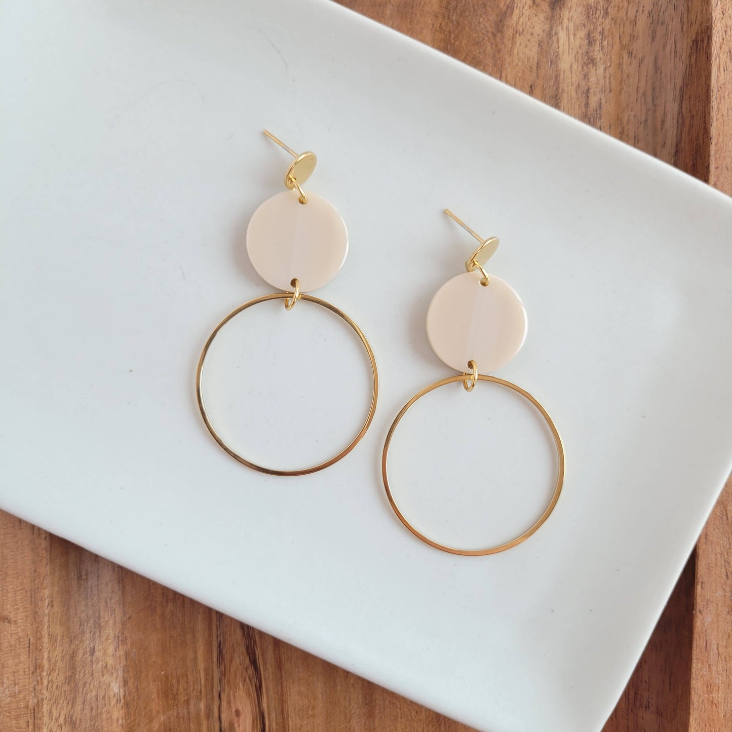 Sadie Earrings - Linen - FINAL SALE